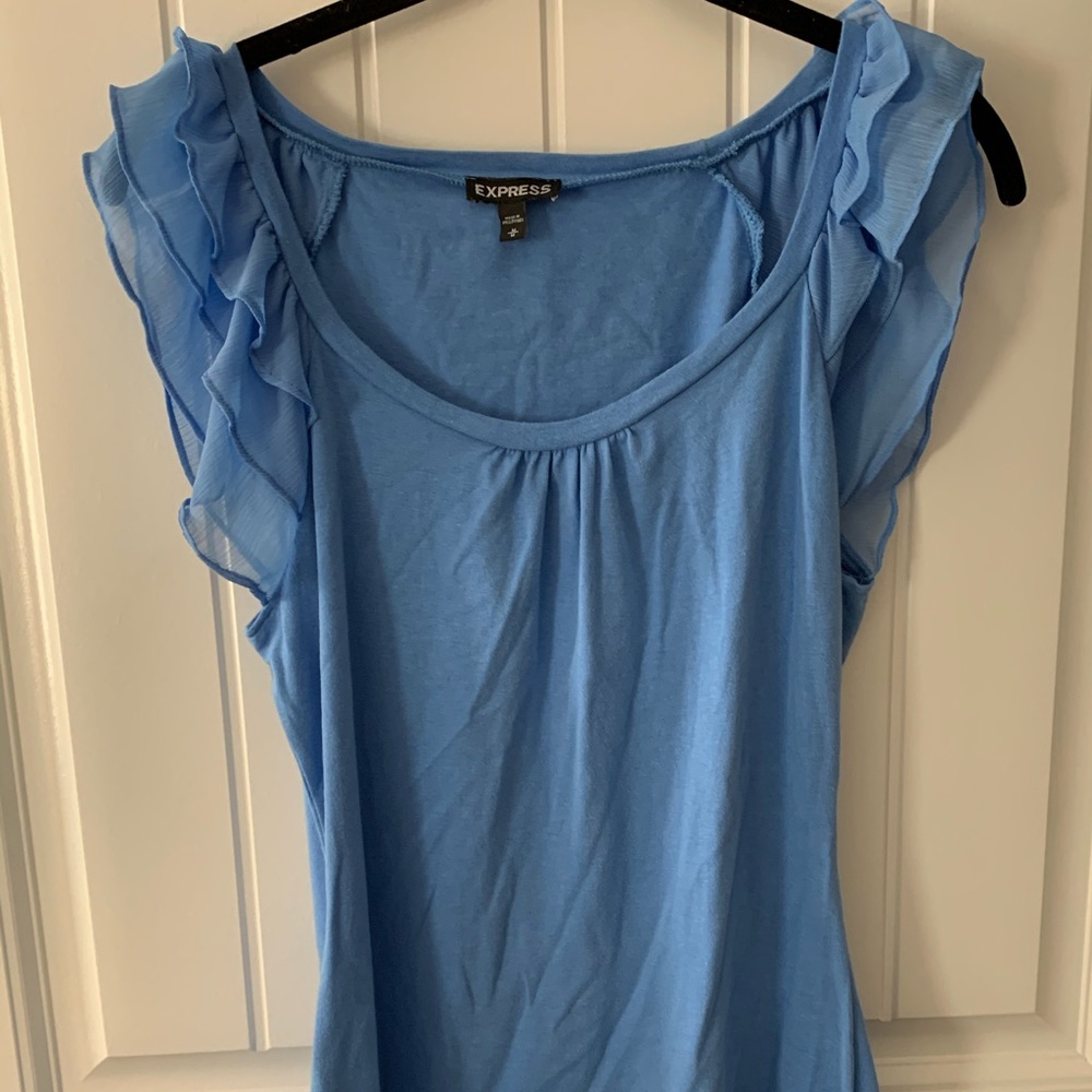 Super Cute Express Ruffle Sleeve Tank Top